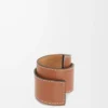 Bracciale slap in pelle di vitello marrone chiaro