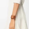 Bracciale slap in pelle di vitello marrone chiaro