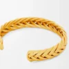 Bracciale sottile intrecciato in argento sterling Oro Bracciale sottile intrecciato in argento sterling Oro