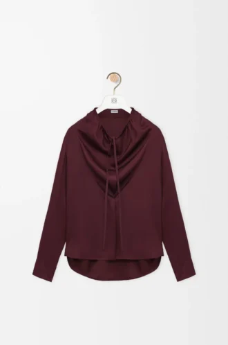 Camicetta in seta bordeaux