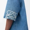 Camicia a maniche corte Anagram in denim Denim lavato