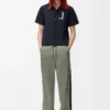 Camicia a maniche corte in cotone blu navy scuro