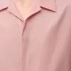 Camicia a maniche corte in lana Corallo