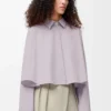 Camicia a trapezio in cotone lilla Camicia a trapezio in cotone lilla