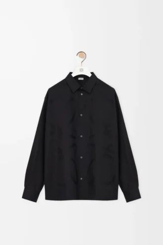 Camicia Anagram in cotone nero