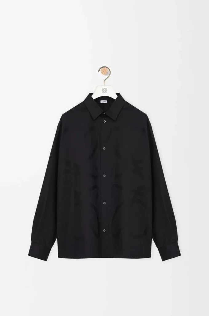 Camicia Anagram in cotone nero Camicia Anagram in cotone nero