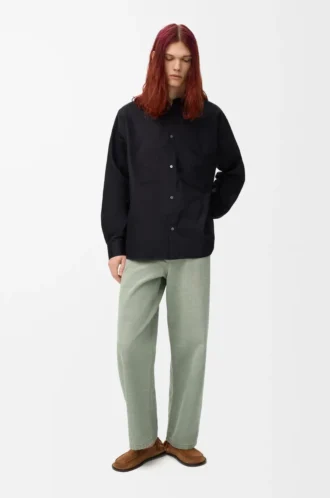 Camicia Anagram in cotone nero