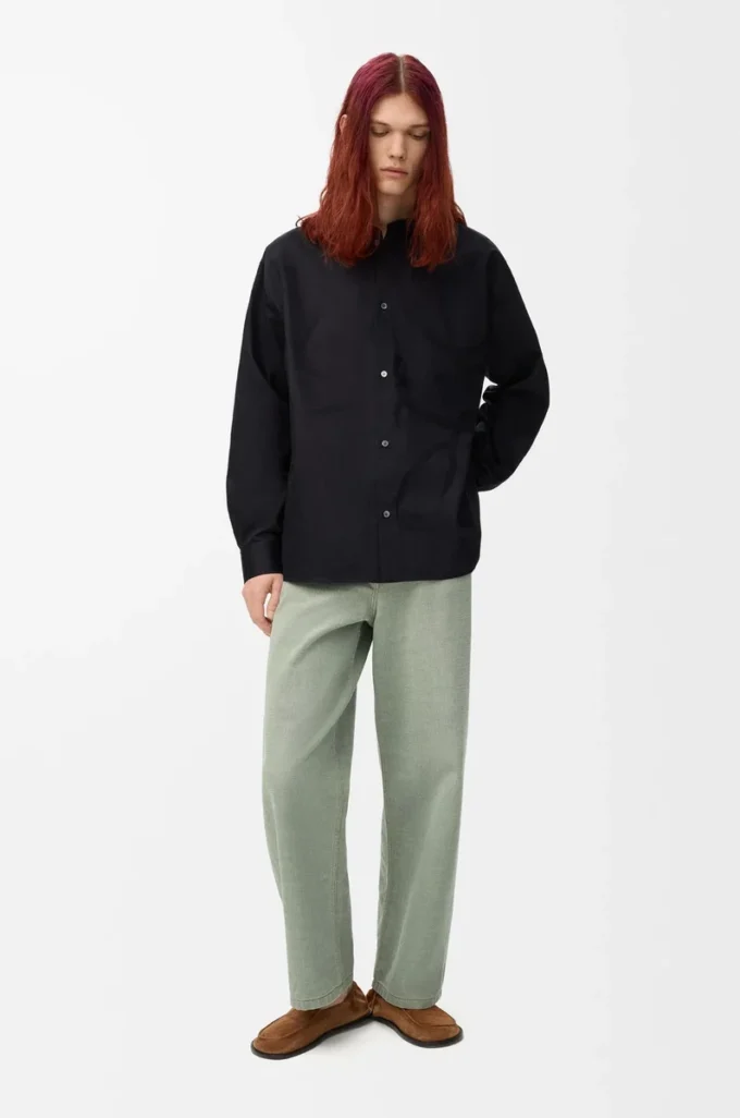 Camicia Anagram in cotone nero Camicia Anagram in cotone nero