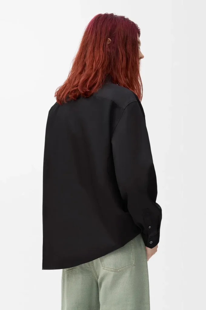 Camicia Anagram in cotone nero Camicia Anagram in cotone nero