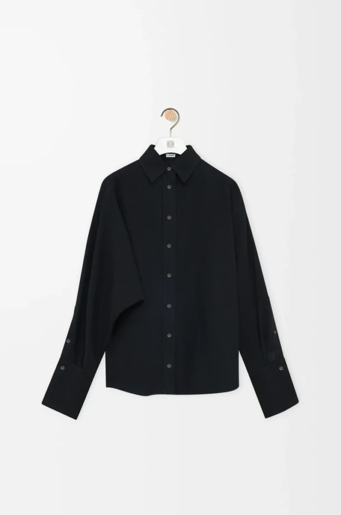 Camicia avvolgente in denim Nero Camicia avvolgente in denim Nero
