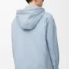 Camicia con cappuccio in cotone azzurro