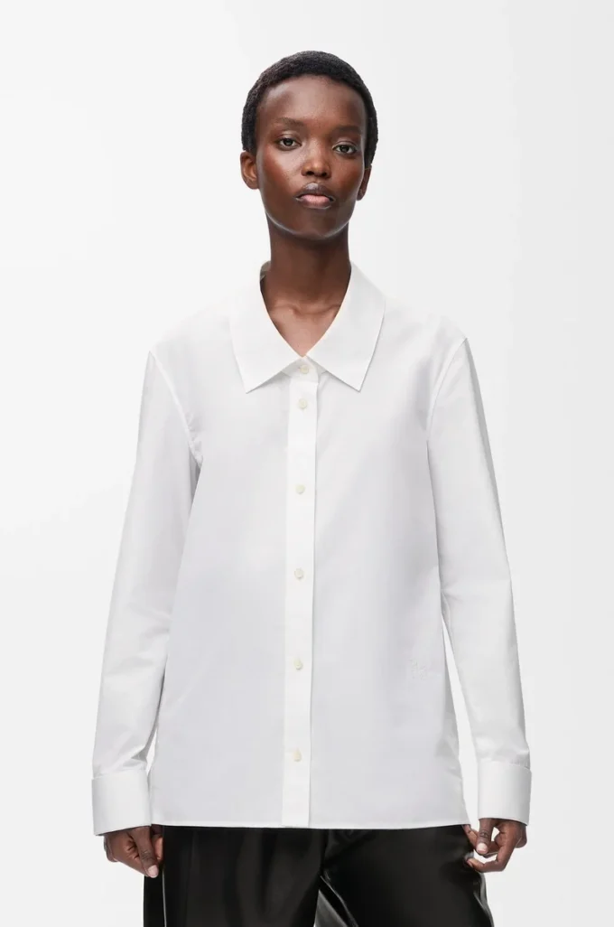 Camicia decorata in cotone Bianco Camicia decorata in cotone Bianco
