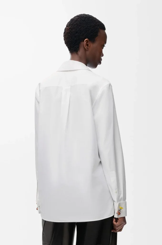 Camicia decorata in cotone Bianco Camicia decorata in cotone Bianco