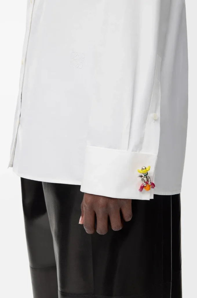 Camicia decorata in cotone Bianco Camicia decorata in cotone Bianco