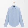 Camicia ibrida in cotone e lana Azzurro/Grigio