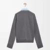 Camicia ibrida in cotone e lana Azzurro/Grigio
