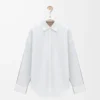 Camicia ibrida in cotone e lana Bianco/Beige