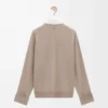 Camicia ibrida in cotone e lana Bianco/Beige