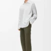 Camicia ibrida in cotone e lana Bianco/Beige