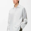 Camicia ibrida in cotone e lana Bianco/Beige