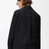 Camicia impreziosita in cotone nero
