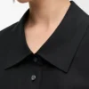 Camicia impreziosita in cotone nero