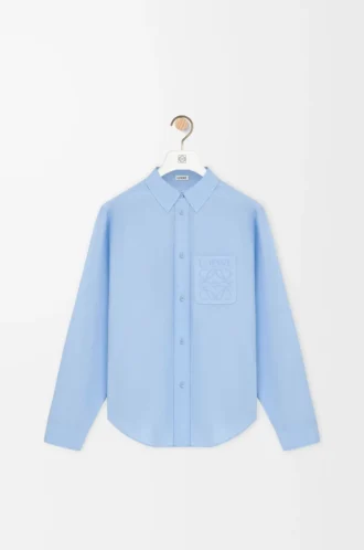 Camicia in cotone Azzurro