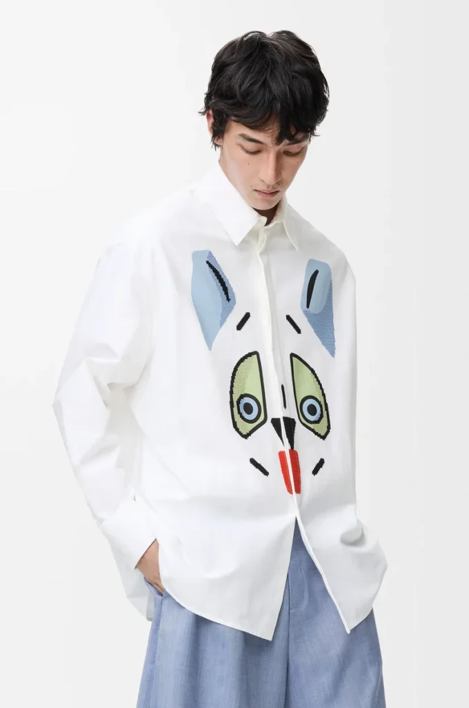 Camicia in cotone bianco