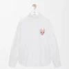 Camicia in cotone bianco/multicolore