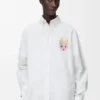 Camicia in cotone bianco/multicolore