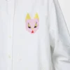 Camicia in cotone bianco/multicolore