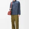 Camicia in cotone blu lavato Camicia in cotone blu lavato