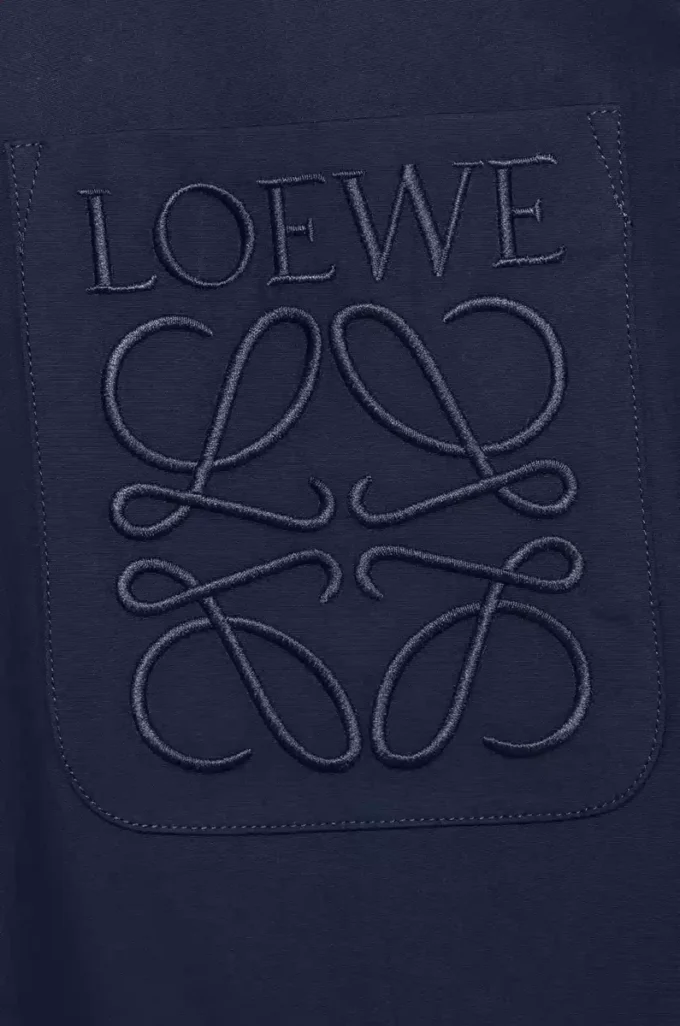 Camicia in cotone blu navy