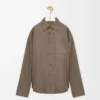 Camicia in cotone marrone kaki Camicia in cotone marrone kaki