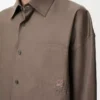 Camicia in cotone marrone kaki Camicia in cotone marrone kaki