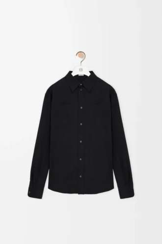 Camicia in lana Nero
