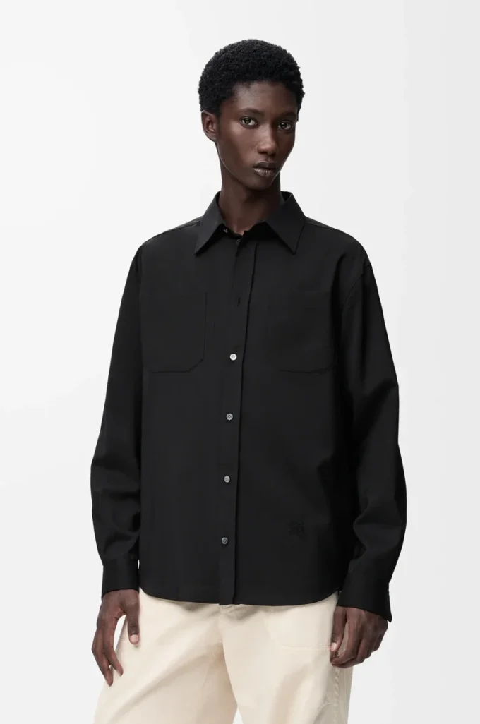 Camicia in lana Nero Camicia in lana Nero