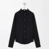 Camicia in misto viscosa nera