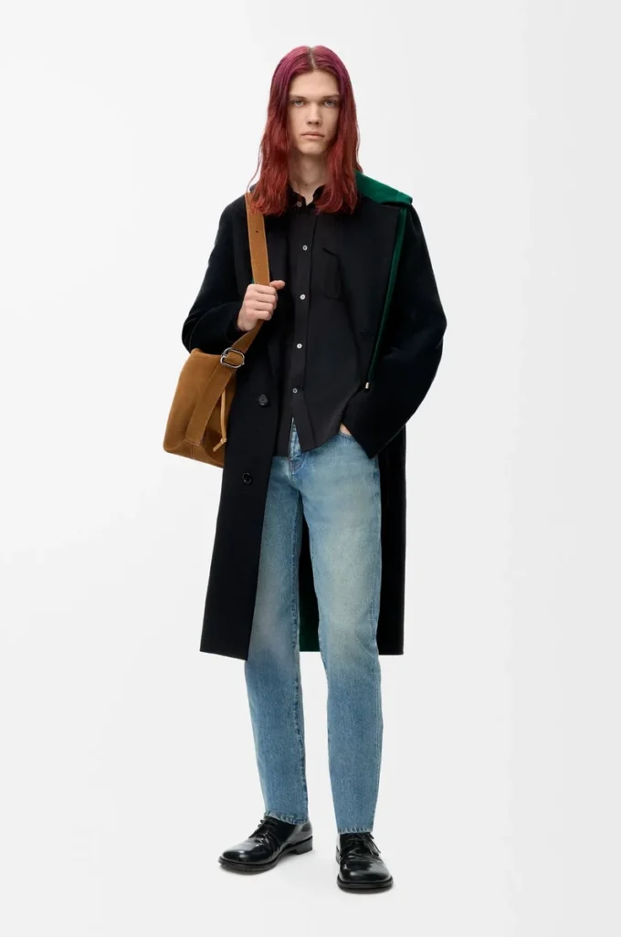 Camicia in misto viscosa nera