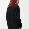 Camicia in misto viscosa nera