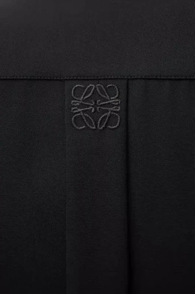 Camicia in misto viscosa nera