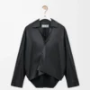 Camicia in nappa di agnello nera