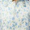 Camicia in viscosa bianca/blu Camicia in viscosa bianca/blu