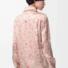 Camicia in viscosa bianca/rosa