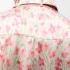 Camicia in viscosa bianca/rosa
