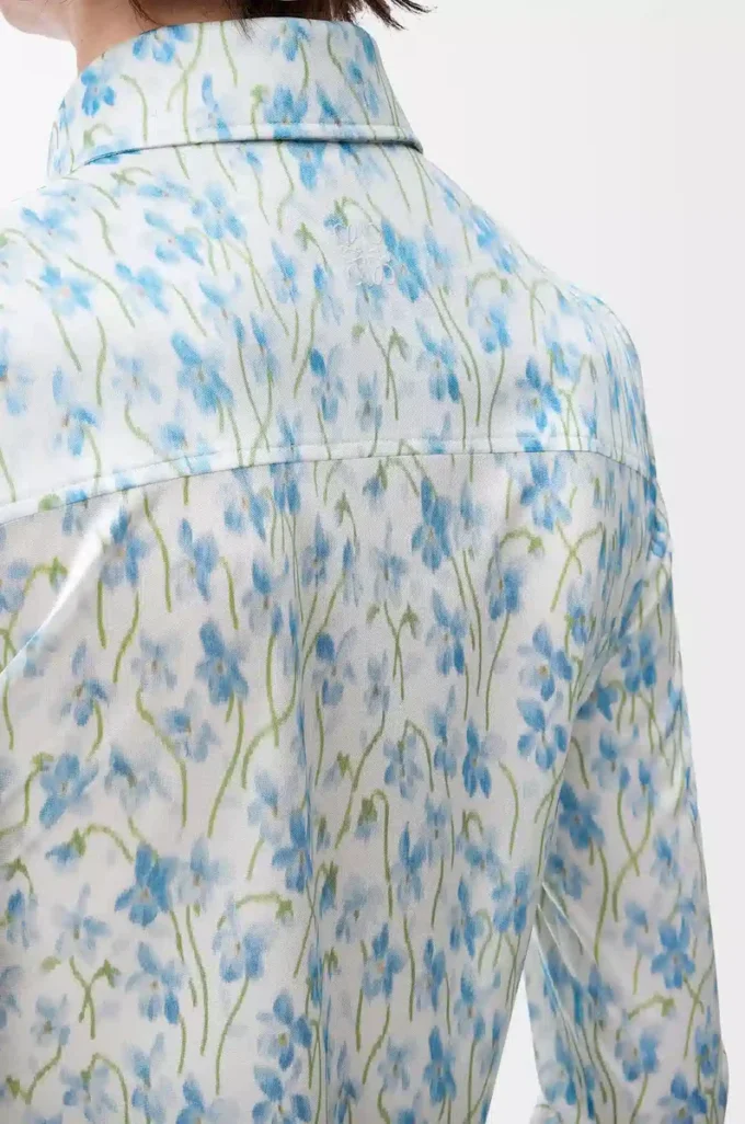 Camicia in viscosa Bianco/Blu Camicia in viscosa Bianco/Blu