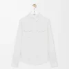 Camicia in viscosa elasticizzata Bianca