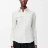 Camicia in viscosa elasticizzata Bianca