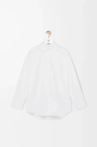 Camicia mantella in cotone Bianco