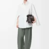 Camicia mantella in cotone Bianco